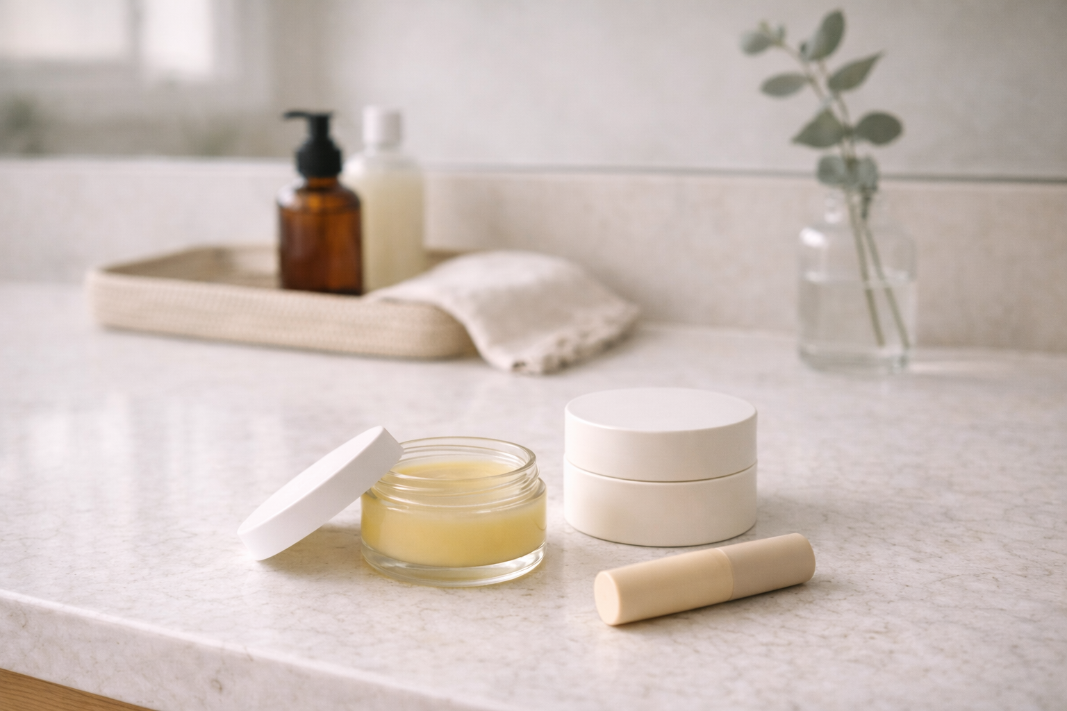 The No-Overwhelm Clean Beauty Routine: Cleanser + Moisturizer + Lip Balm